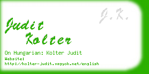 judit kolter business card